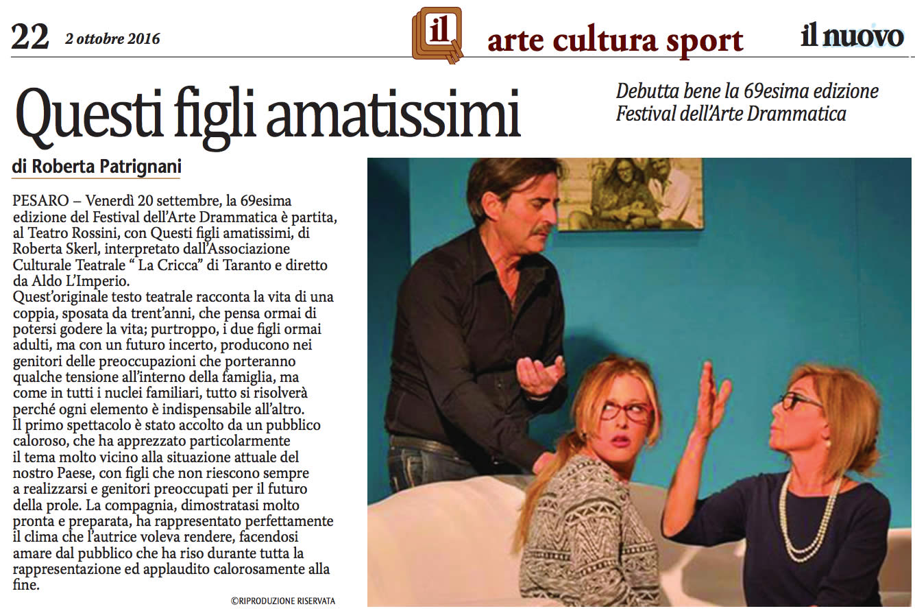 2016 10 02 Il nuovo amico Questi figli amatissimi
