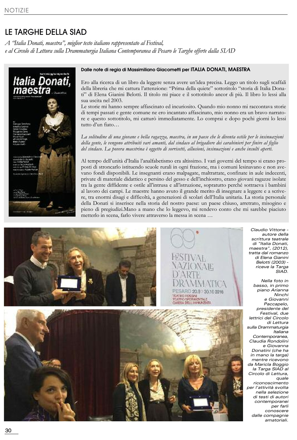 Ridotto - Targhe del SIAD 69 Festival GAD Pesaro