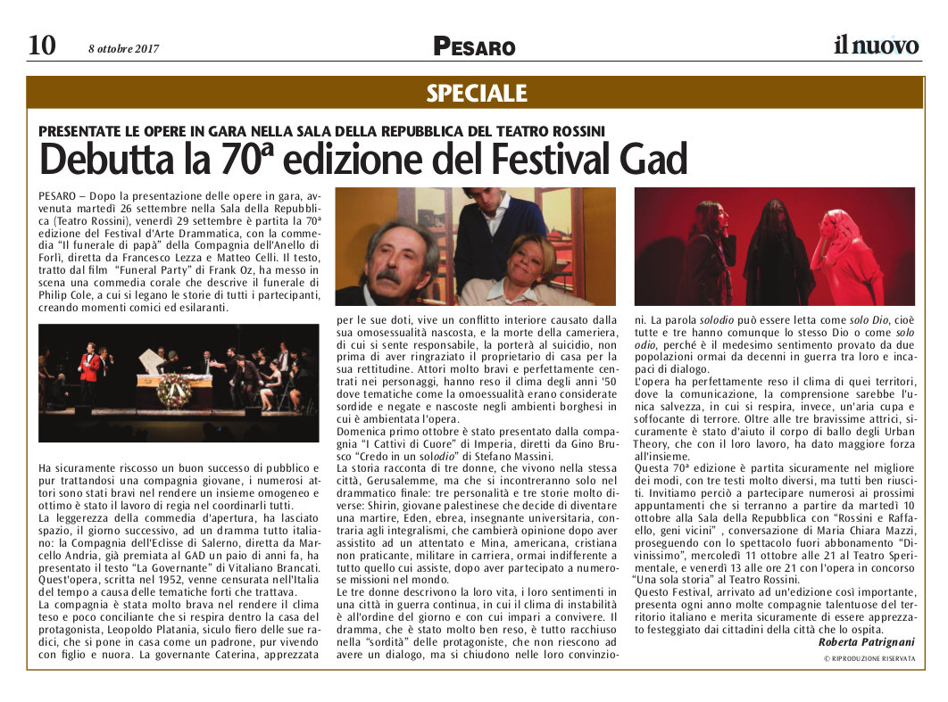 08.10.2017 - Il Nuovo Amico