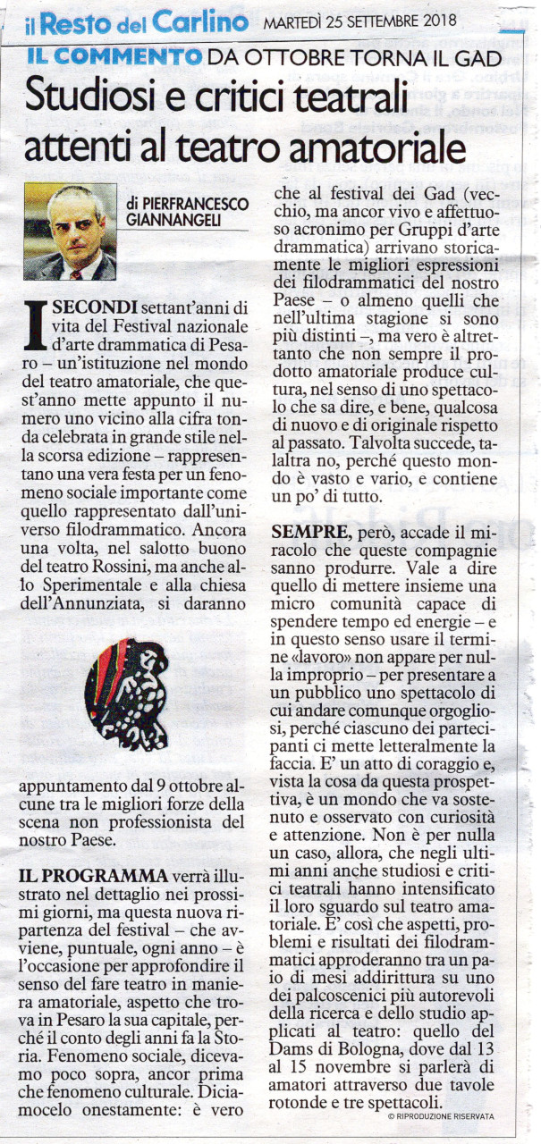 2018.09.25 Il Resto Del Carlino