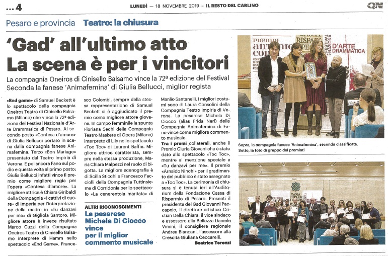 Resto del Carlino 18 11 19