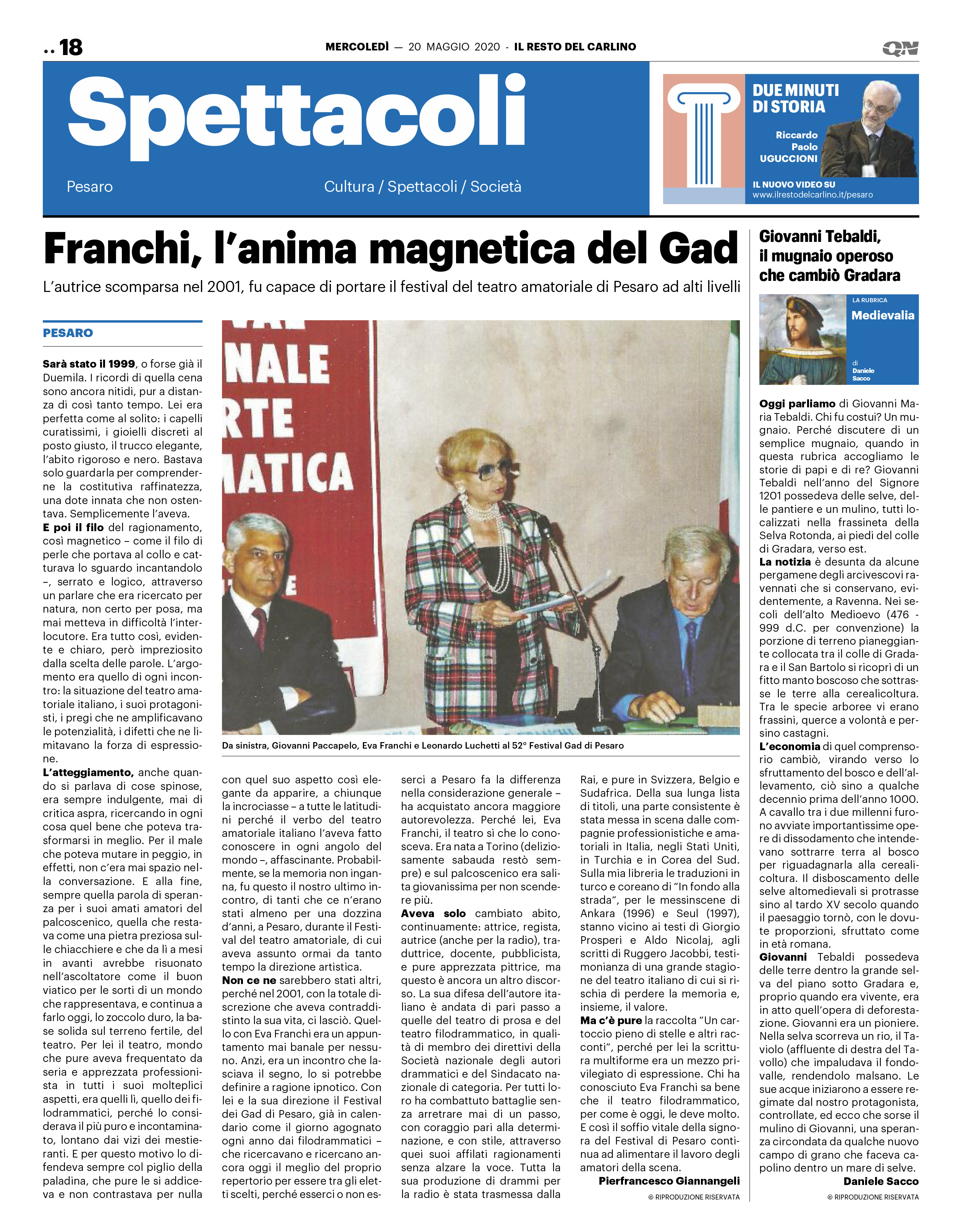 Resto del Carlino 20 06 2020