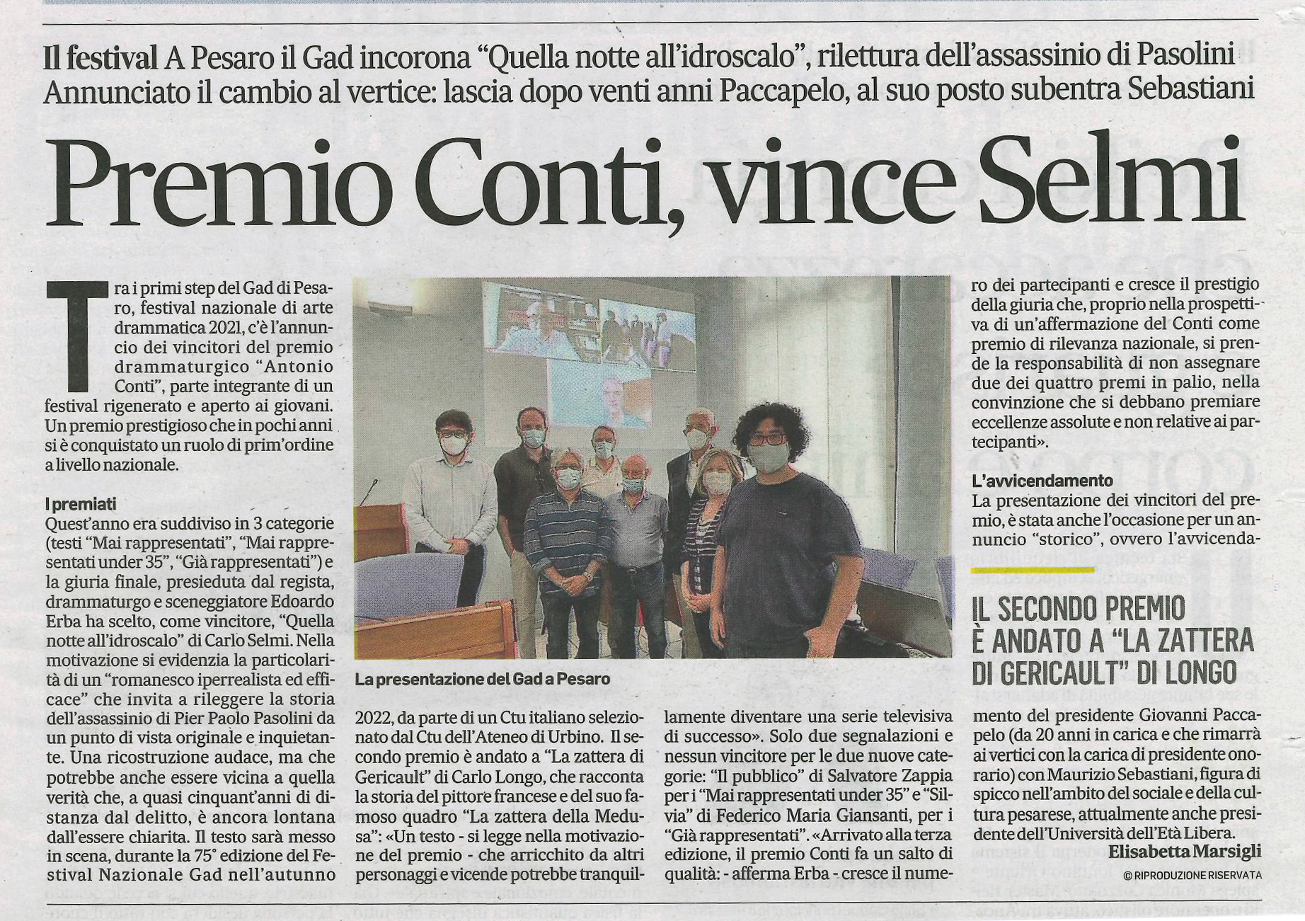 corriere adriatico 13 luglio 2021