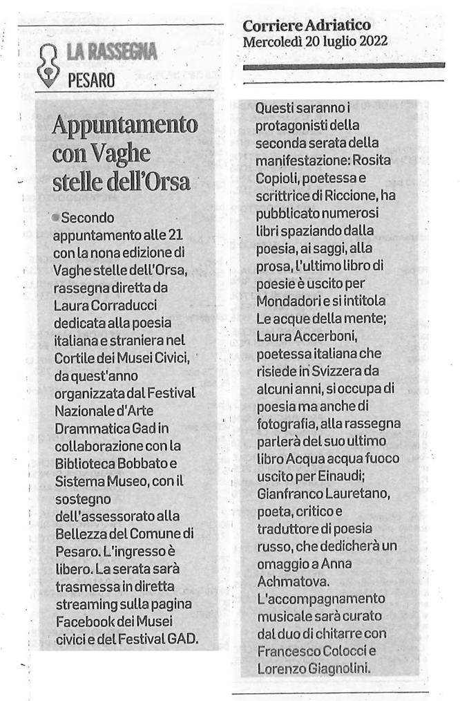 Corriere Adriatico 20 07 2022B